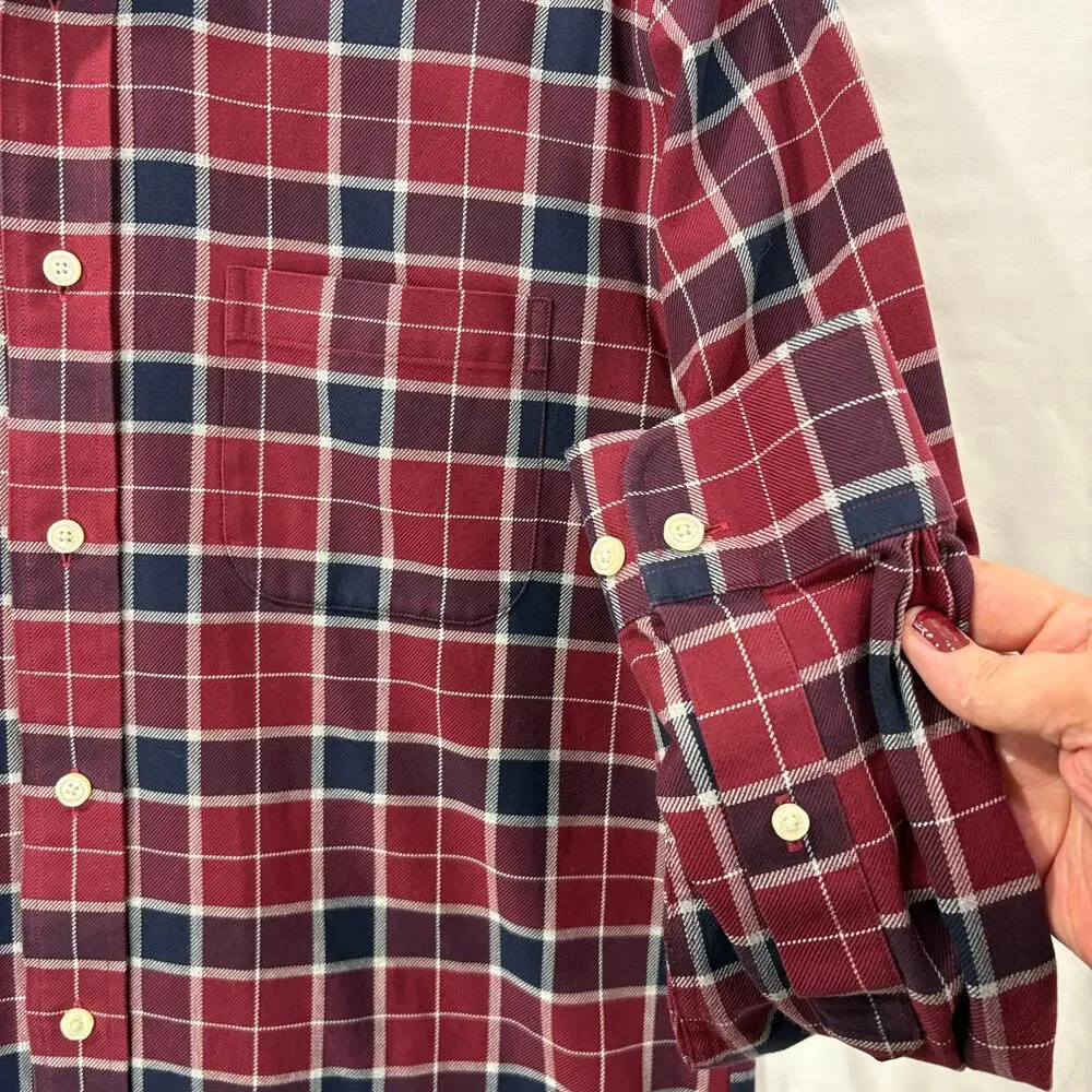 Brooks Brothers‎ Mens Size M Regent Shirt Button Up Plaid Non Iron Supima Cotton